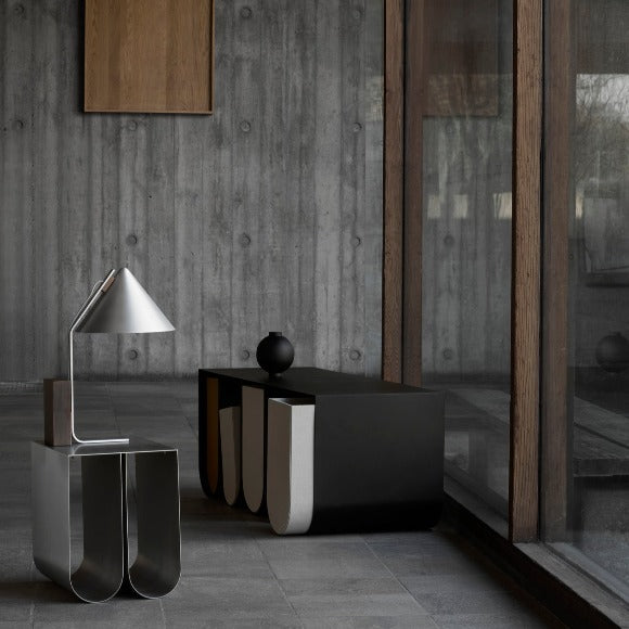 Curved Side Table Stainless