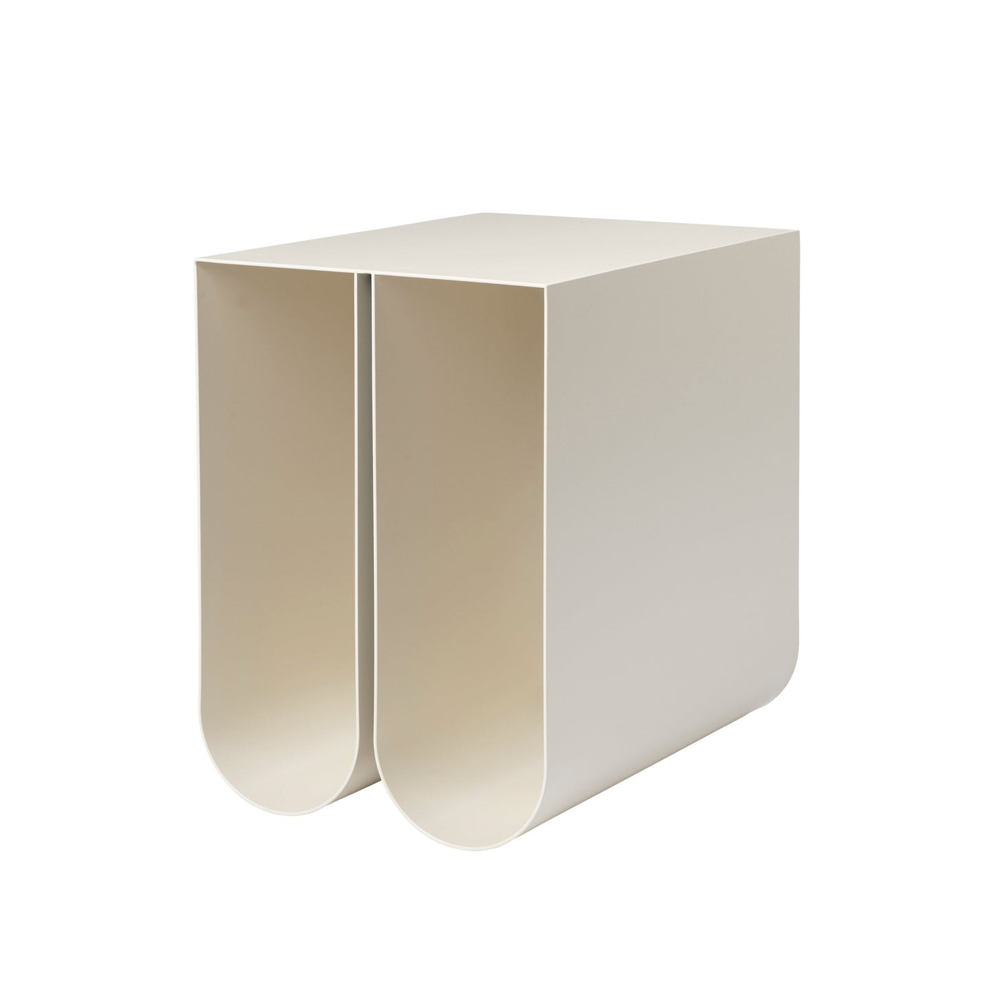 CURVED SIDE TABLE BEIGE