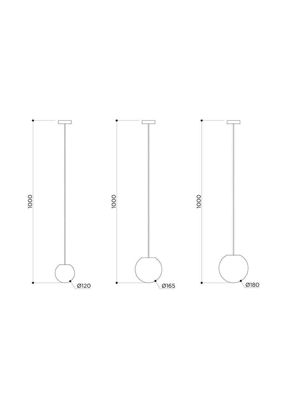 PLANET PENDANT CABLE - ALABASTER