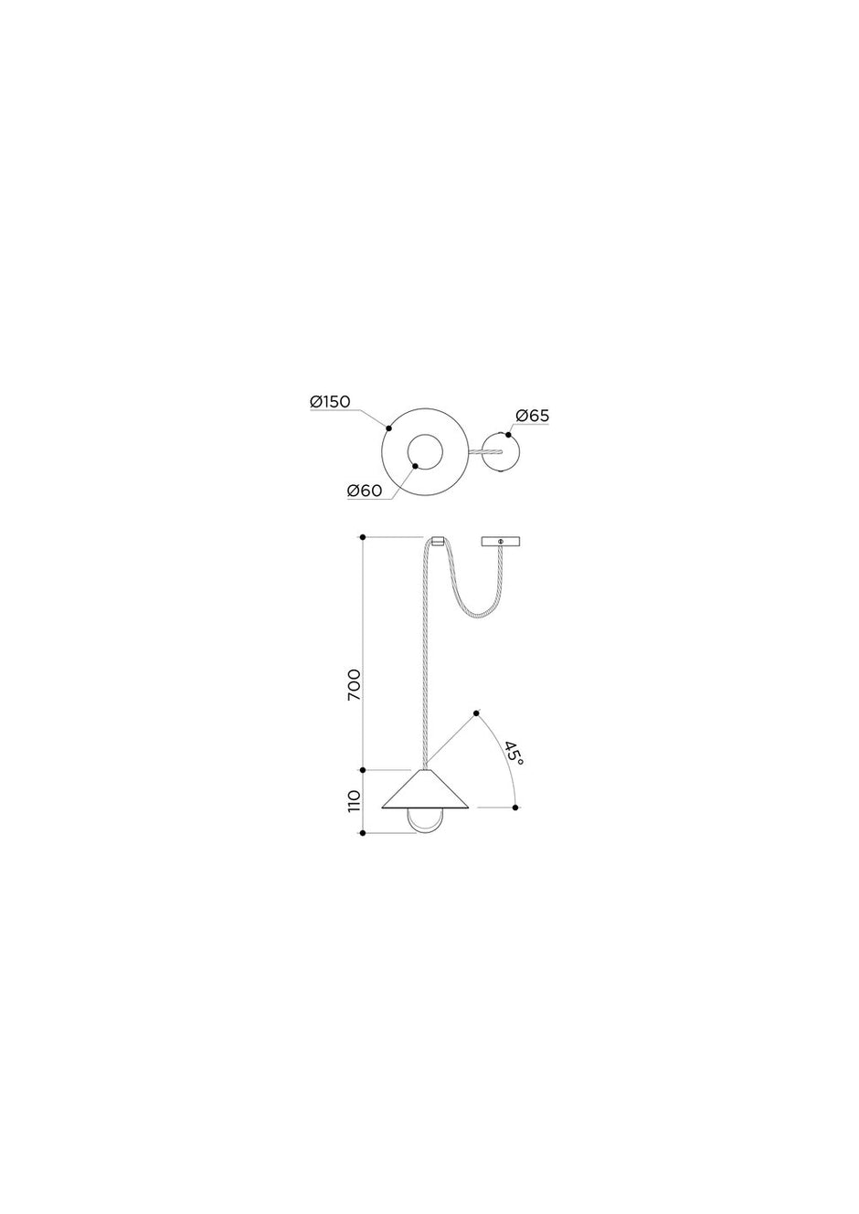 Alba Top Pendant