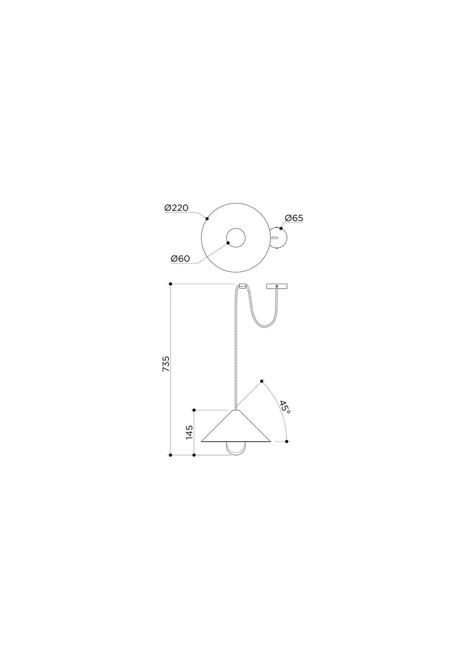 Alba Top Pendant