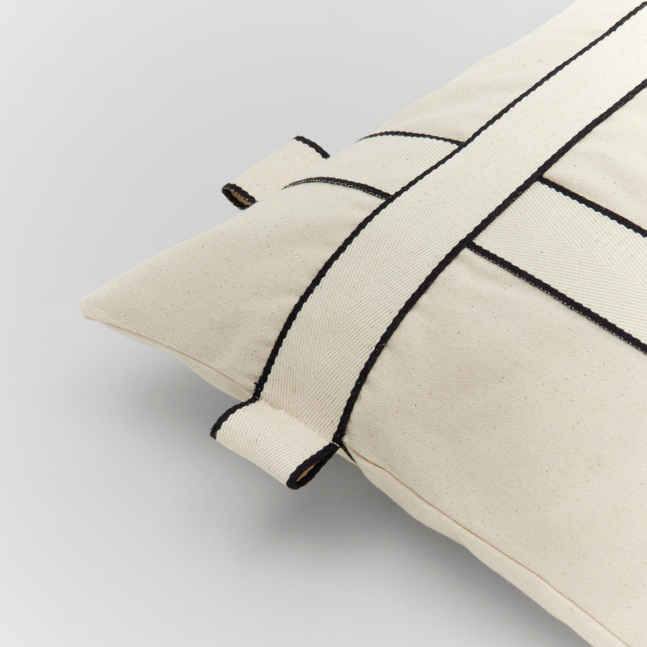 Bow Cushion Cover Undyed 40x60