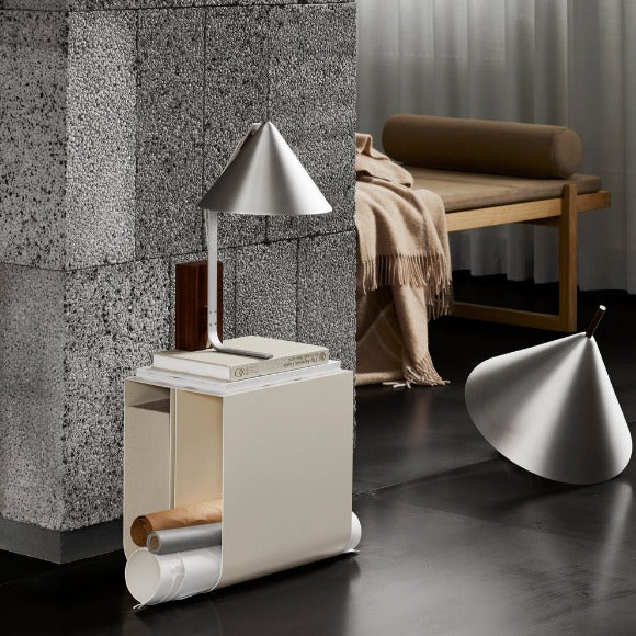 Curved Side Table Beige