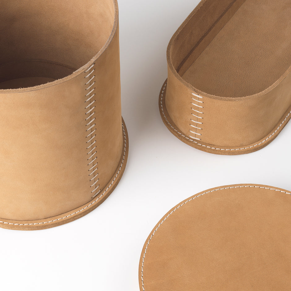 Stitched Leather Box L