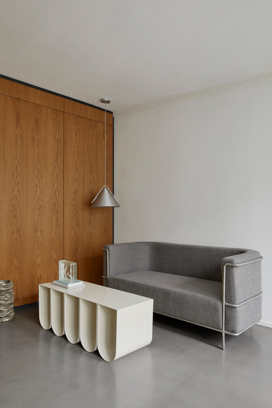 Curved Bench Beige