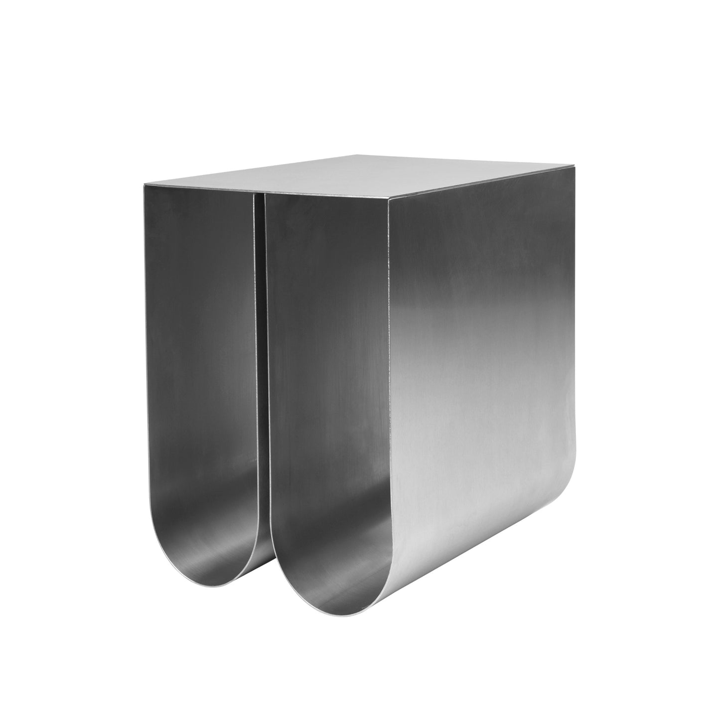 CURVED SIDE TABLE STAINLESS