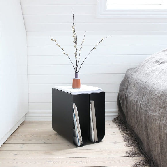 Curved Side Table Black