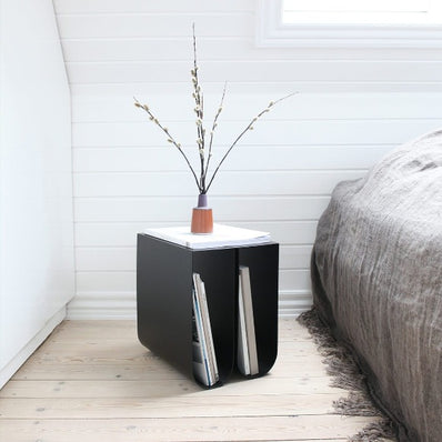 Curved Side Table Black